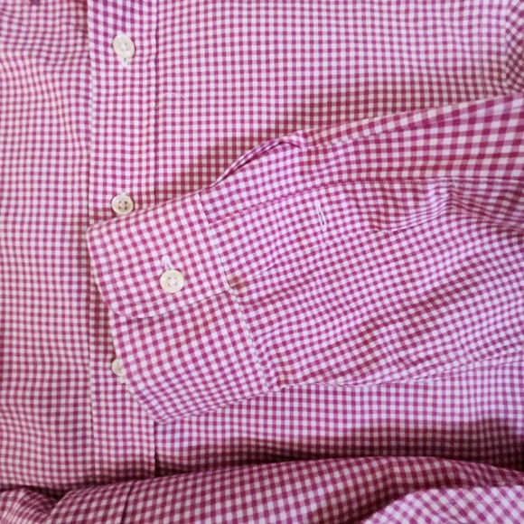 Ralph Lauren Shirt Mens Large Red Gingham Plaid Slim Fit Casual Preppy Classic - Picture 4 of 9
